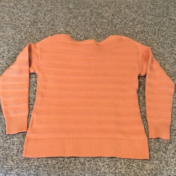 NWT.  Christopher and Banks Peach Sweater - Picture 2 of 11